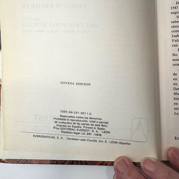 El Quijote Miguel De Cervantes HC Book 1978 Novena Edicion Everest Publishing - Picture 5 of 8